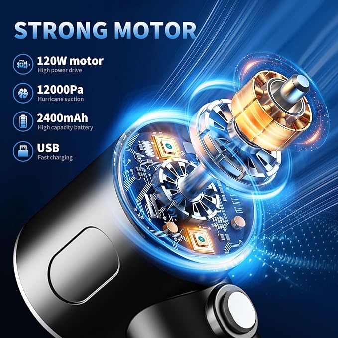 2 in 1 Vacuum Cleaner-Handheld Vacuum Car Cleaner Air Duster Wireless Rechargeable Home