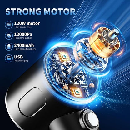 2 in 1 Vacuum Cleaner-Handheld Vacuum Car Cleaner Air Duster Wireless Rechargeable Home